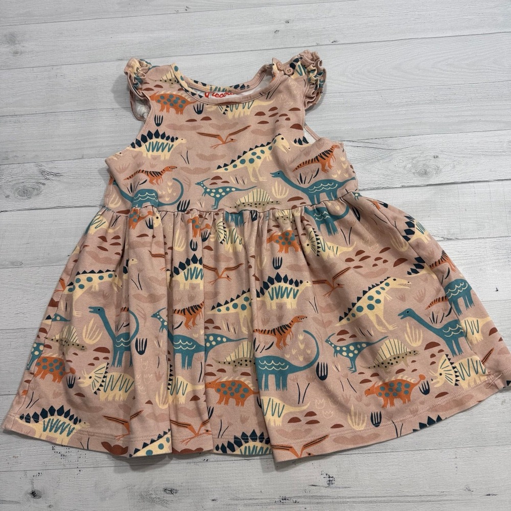 Piccolina girls dinosaur print dress size 7